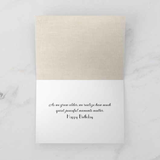 Rustikale Herbstbrücke zum Geburtstag Karte (Innenseite)