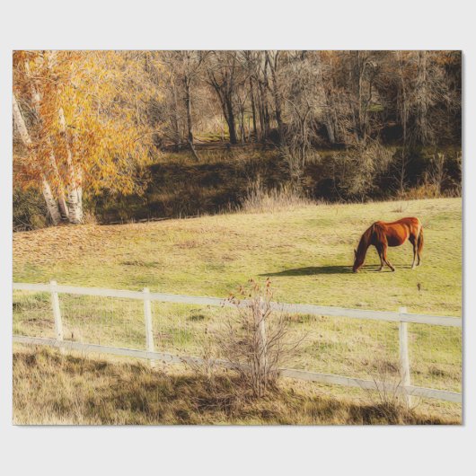 Rustikale Herbstdekoupage Geschenkpapier (Flach)