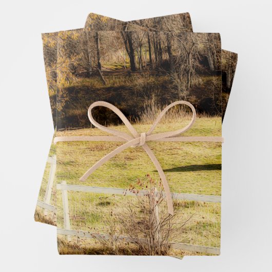 Rustikale Herbstdekoupage Geschenkpapier Set (Beispiel)