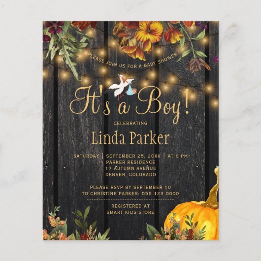 Rustikale Herbstdusche (Vorderseite)