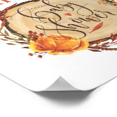 Rustikale Herbstdusche Begrüßungszeichen Poster (Ecke)