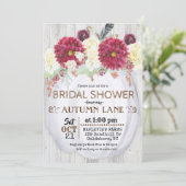 Rustikale Herbstdusche Einladung (Stehend Vorderseite)