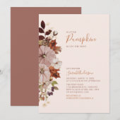 Rustikale Herbstdusche Einladung (Vorne/Hinten)