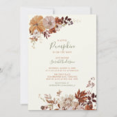 Rustikale Herbstdusche Einladung (Vorderseite)