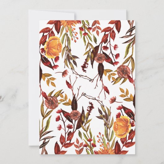 Rustikale Herbstdusche Einladung (Rückseite)