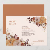 Rustikale Herbstdusche Einladung (Vorne/Hinten)