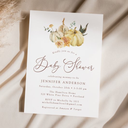 Rustikale Herbstdusche Einladung