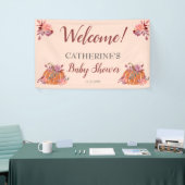 Rustikale Herbstdusche Floral Pumpkin Baby-Dusche  Banner (Messeveranstaltung)