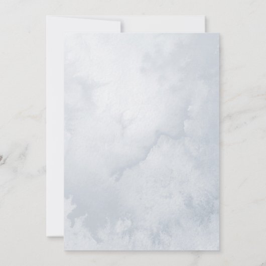 rustikale Herbstdusche im Winter Einladung (Rückseite)