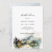 rustikale Herbstdusche im Winter Einladung (Vorne/Hinten)