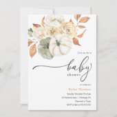 Rustikale Herbstdusche Pumpkin Herbst Babydusche Einladung (Vorderseite)