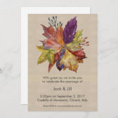 Rustikale Herbsteinladung Einladung (Vorne/Hinten)