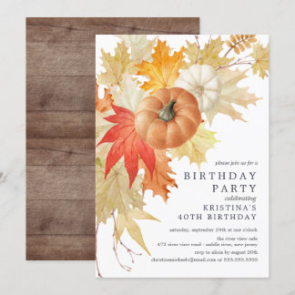 Rustikale Herbsteinladung Einladung