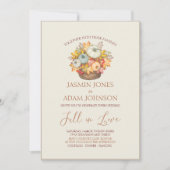 Rustikale Herbsternte Korbkörbe neutrale Hochzeit Einladung (Vorderseite)