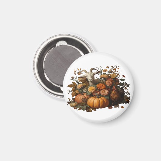 Rustikale Herbsternte Magnet (Vorderseite/Rückseite)