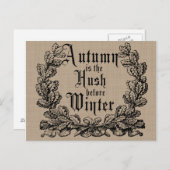 Rustikale Herbsternte Redewendungen Postkarte (Vorne/Hinten)