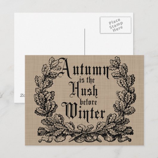 Rustikale Herbsternte Redewendungen Postkarte (Vorne/Hinten)