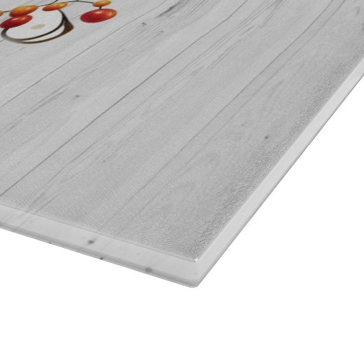 Rustikale Herbsternte Scarecrow mit Pumpkins Schneidebrett (Ecke)