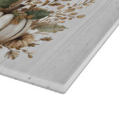 Rustikale Herbsternte Scarecrow mit Pumpkins Schneidebrett (Ecke)