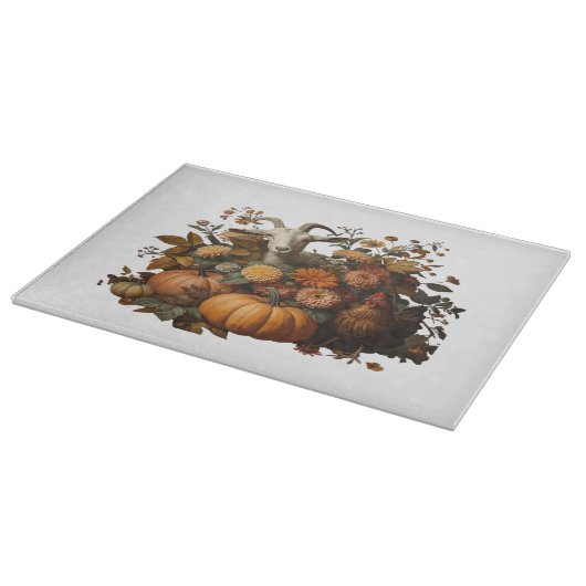 Rustikale Herbsternte Schneidebrett (Ecke)