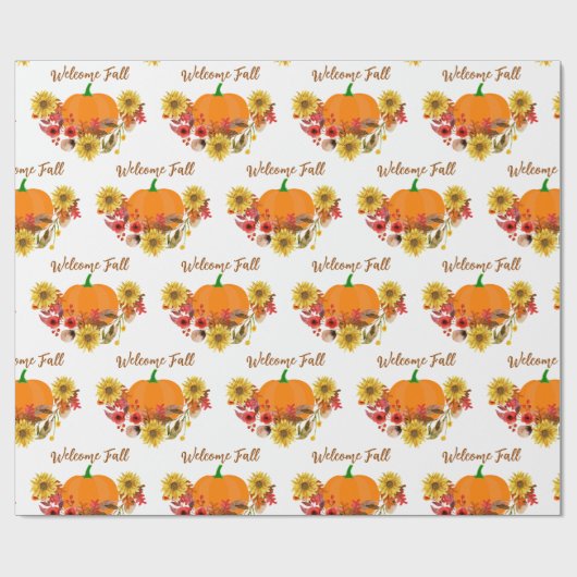 Rustikale Herbsternte / Willkommenskraft Geschenkpapier (Flach)