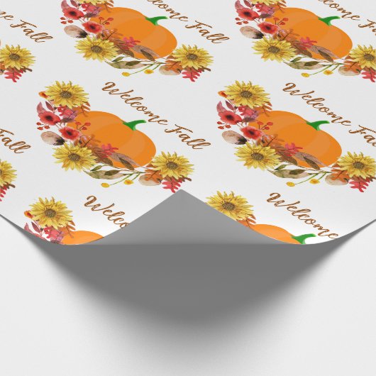 Rustikale Herbsternte / Willkommenskraft Geschenkpapier (Ecke)