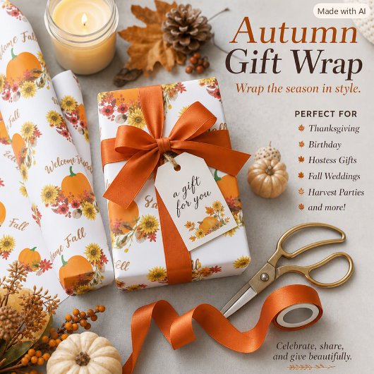 Rustikale Herbsternte / Willkommenskraft Geschenkpapier