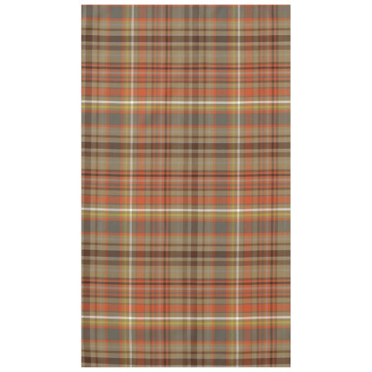 Rustikale Herbstfarbe Kariert braun, orange, grau, Tischdecke (Vorderseite)