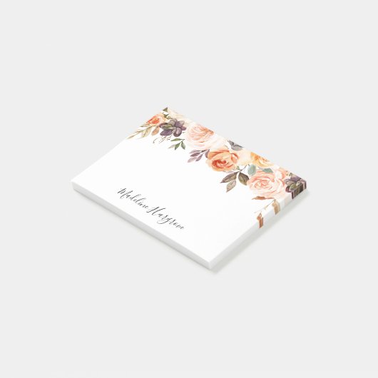 Rustikale Herbstfarbe Personalisiert Post-it Klebezettel (angewinkelt)