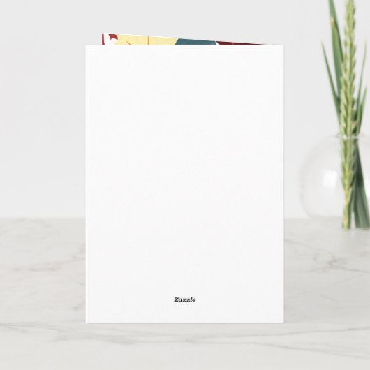 Rustikale Herbstfarben-Blätter Karte (Rückseite)