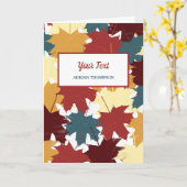 Rustikale Herbstfarben-Blätter Karte (Gelbe Blume)