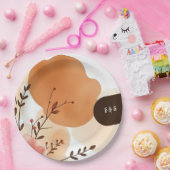 Rustikale Herbstfarben Florals Pappteller (Party)