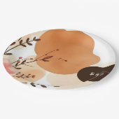 Rustikale Herbstfarben Florals Pappteller (Schrägansicht)