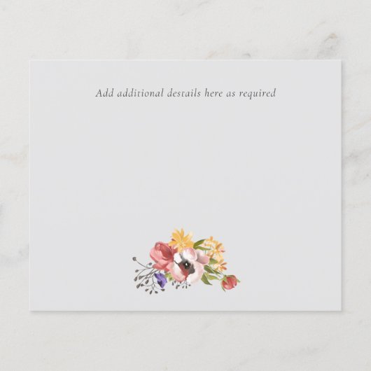 Rustikale Herbstfarben Hochzeitskollektion - Budge (Rückseite)