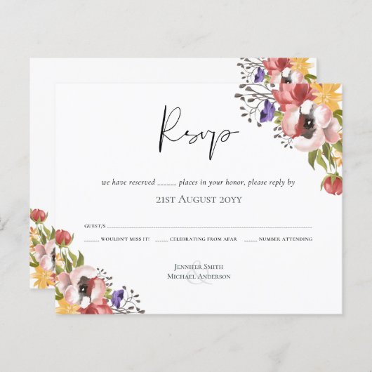 Rustikale Herbstfarben Hochzeitskollektion - Budge (Vorne/Hinten)