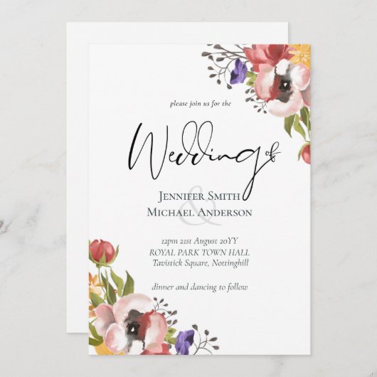 Rustikale Herbstfarben Hochzeitskollektion - Budge (Vorne/Hinten)