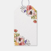 Rustikale Herbstfarben Hochzeitskollektion - Budge Geschenkanhänger (Rückseite)