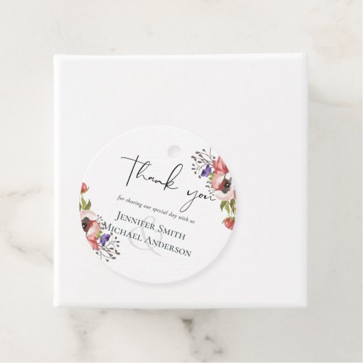 Rustikale Herbstfarben Hochzeitskollektion - Budge Geschenkanhänger (Beispiel)