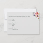 Rustikale Herbstfarben Hochzeitskollektion - Budge RSVP Karte (Rückseite)