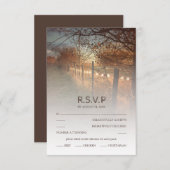 Rustikale Herbstfarm Hochzeit im Herbst UAWG RSVP Karte (Vorne/Hinten)