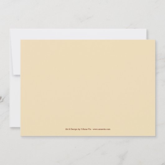 Rustikale Herbstfeier oder Einladung zur Hochzeits (Rückseite)