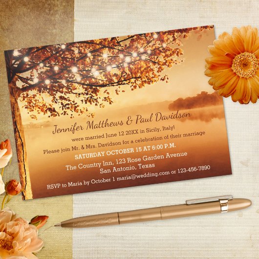 Rustikale Herbstfeier oder Einladung zur Hochzeits