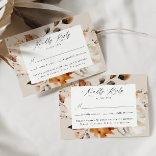 Rustikale Herbstfeier RSVP Karte