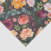 Rustikale Herbstflora auf Holzkohle Grau Seidenpapier (Detail)