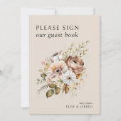 Rustikale Herbstflora Bitte unterzeichnen Sie unse Einladung (Vorderseite)