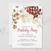 Rustikale Herbstflora Blütendusche Invitati Einladung (Vorderseite)