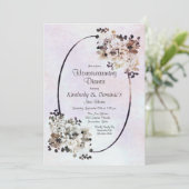 Rustikale Herbstflora Einladung (Stehend Vorderseite)