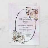 Rustikale Herbstflora Einladung (Vorne/Hinten)