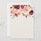 rustikale Herbstflora Erntedank Abendessen Einladung (Rückseite)