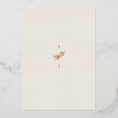 Rustikale Herbstflora Hochzeitsfoil inv Folieneinladung (Rückseite)